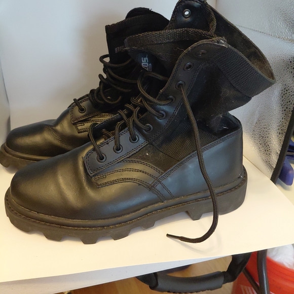 Brazos Work Force Series Mens Combat Boots Size 10 Oil And Slip Resistant￼ - Picture 1 of 6